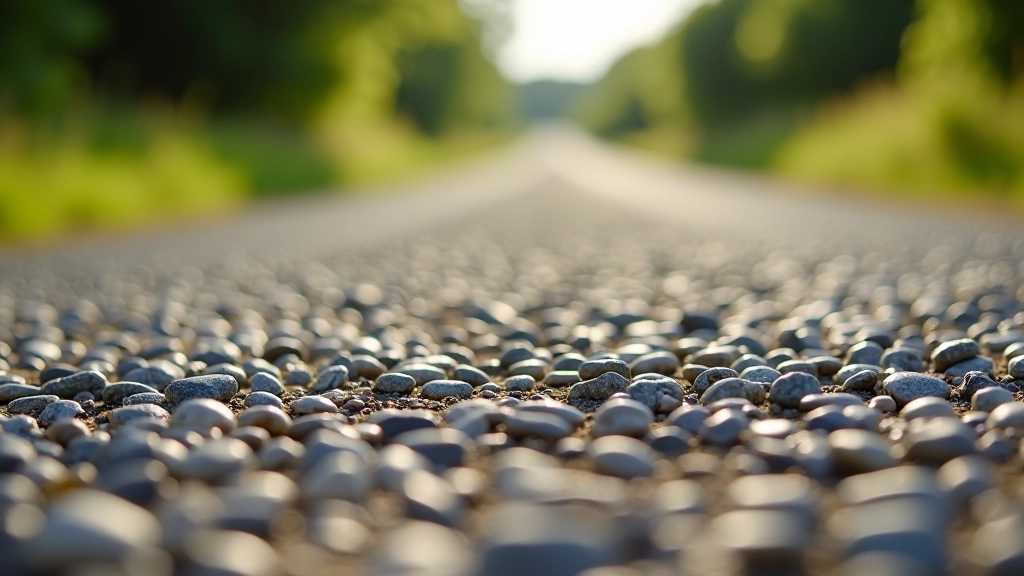 Close-up of well-maintained gravel surface with small stones, suitable for cycling